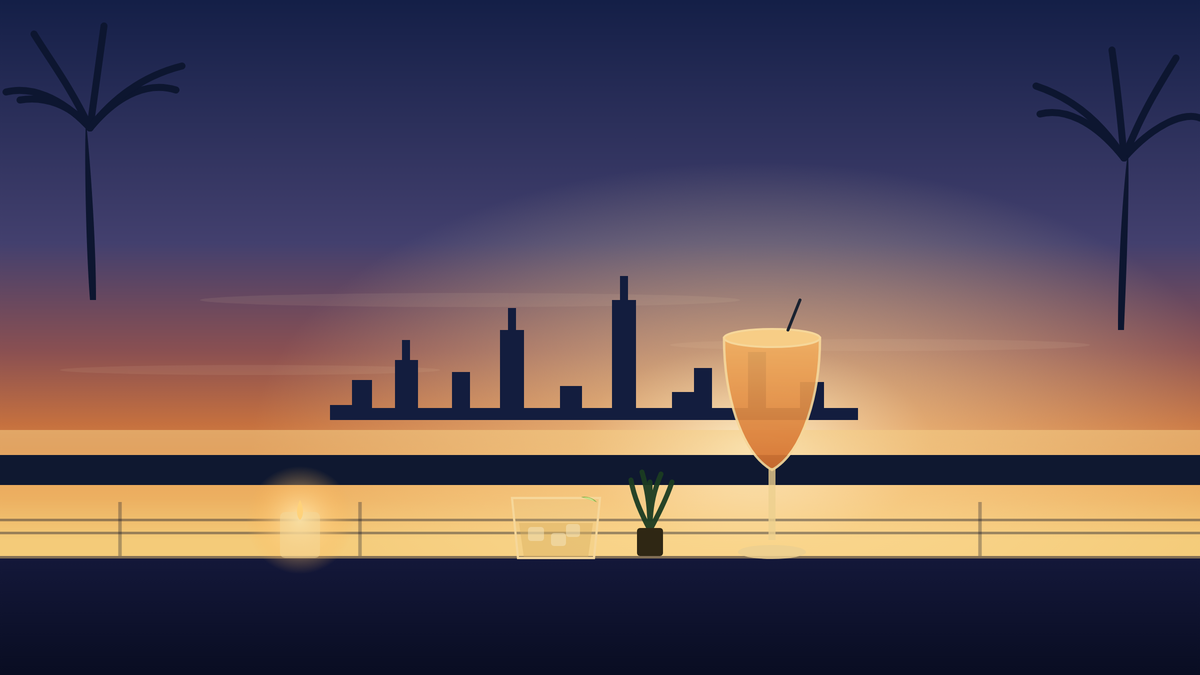 Rooftop drinks at golden hour — Los Angeles CFO Happy Hour